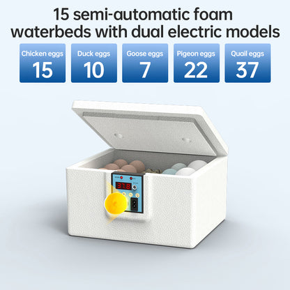 24 - hr Thermostatic Small Poultry Incubator. Biomimetic Waterbed. Auto & Smart. For Chick, Duck & Goose Eggs