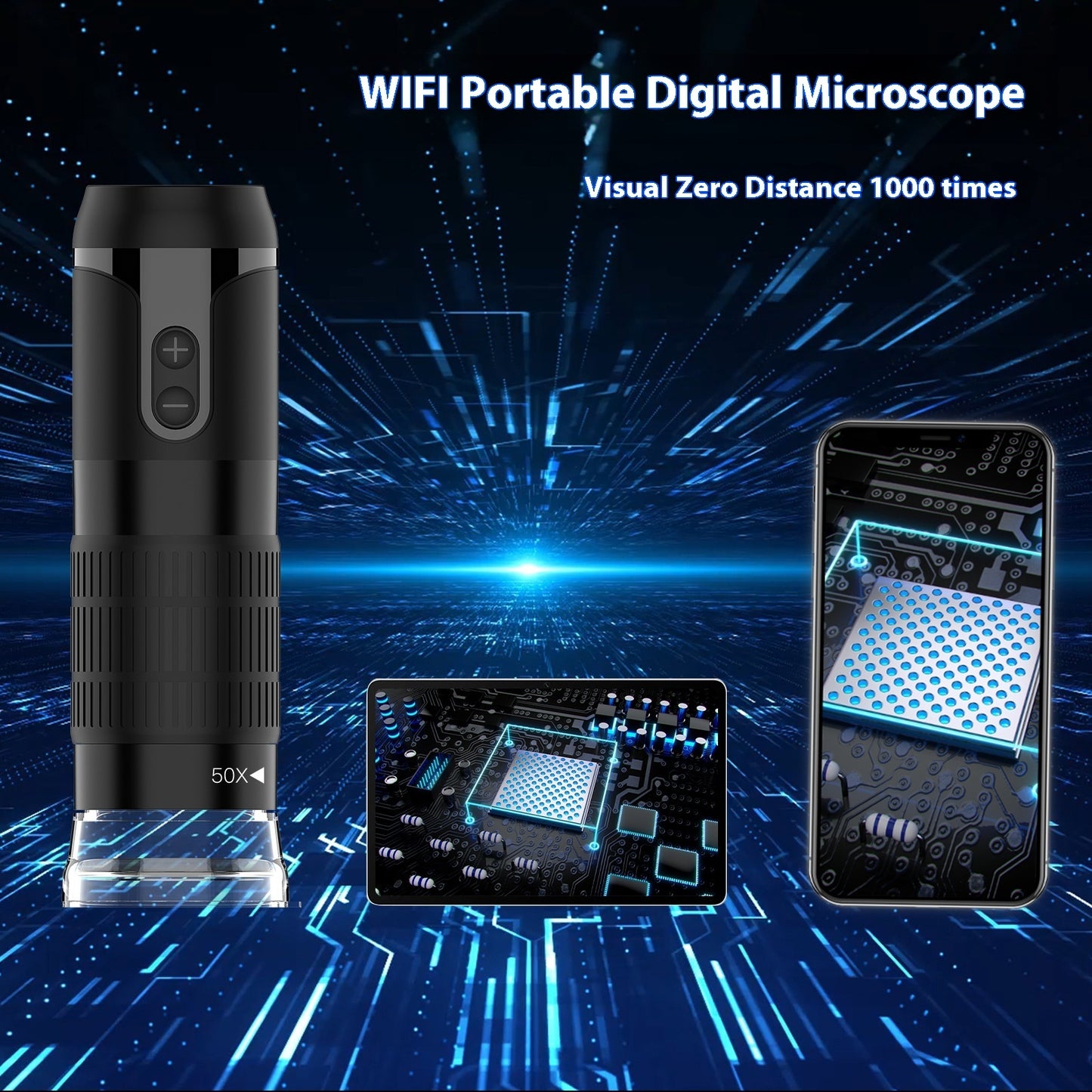 High Definition Digital Electronic Magnifying Glass Portable Detection Microscope