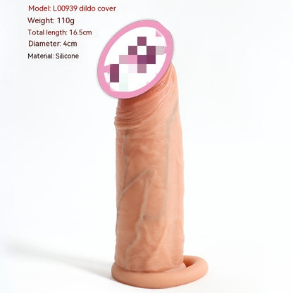 Men's Exotic Condom Sex Toy Set Adult Supplies Crystal Set Penis Set Foreskin Blocking Ring Bold Lengthened