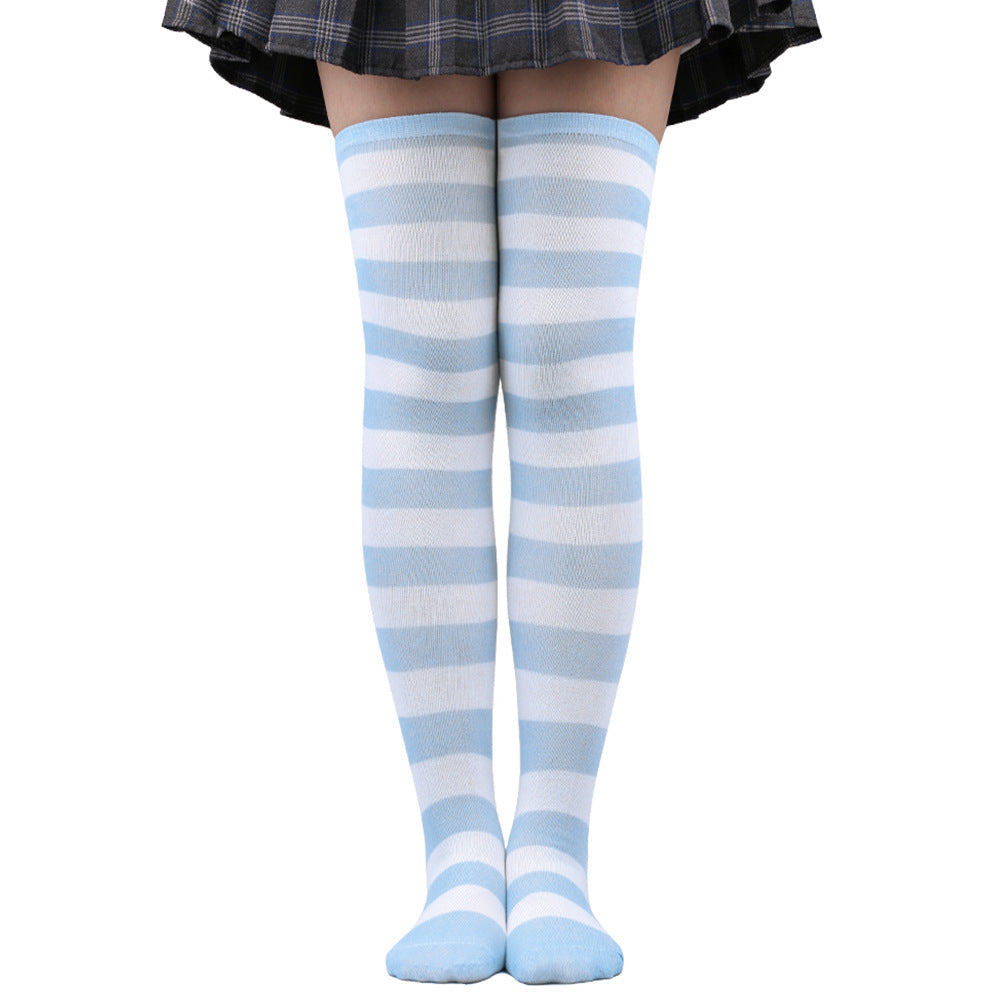 Striped Socks Hold-ups Women Over The Knee Halloween