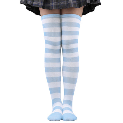 Striped Socks Hold-ups Women Over The Knee Halloween