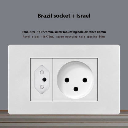 118 Type White 16A Israel Socket Panel
