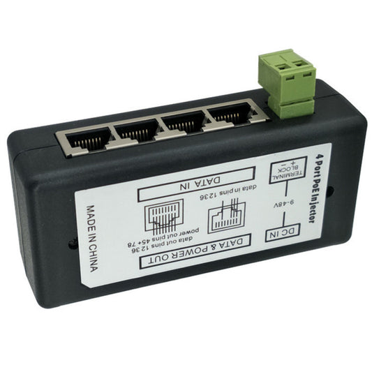 Four Port Centralized TV 4Ch Poe Syringe Box DC