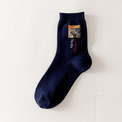 Childlike Illustration Socks Home Cartoon Series Socks