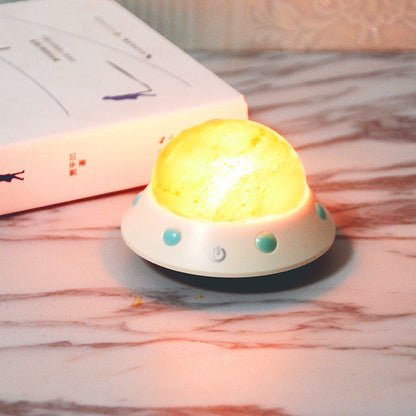 UFO shape crystal salt lamp