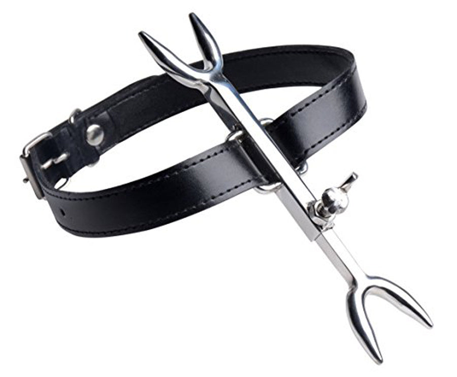 Men's And Women's Leather Pure Stainless Steel Bondage Collar Toy Adult