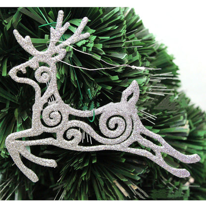 Christmas Decoration Hollow Plastic Flying Deer Pendant