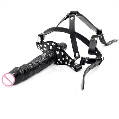 Horse Harness Type Double Head Dildo Ball Gag Women Wear