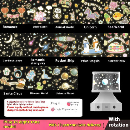 Creative Star Light Projection Lamp Bluetooth Stereo Luminous Toy