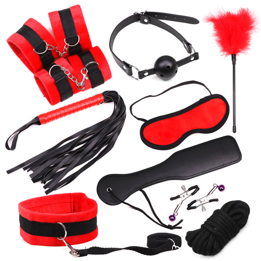 Sex Toys Plush 10-Piece Set Bundled And Bound Alternative Adult Products Couple Flirting Set