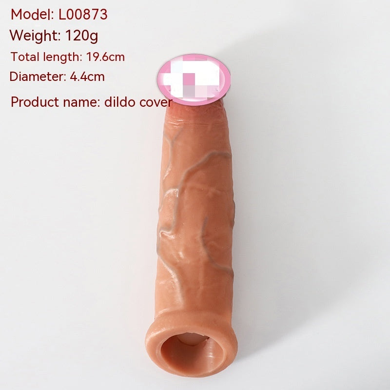 Men's Exotic Condom Sex Toy Set Adult Supplies Crystal Set Penis Set Foreskin Blocking Ring Bold Lengthened