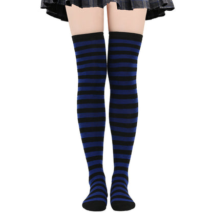 Striped Socks Hold-ups Women Over The Knee Halloween