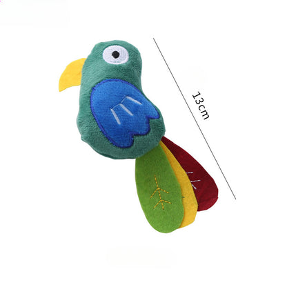Cow Parrot Shape Cat Toy Cute Plush Animal Toys With Catnip Interactive Play Pet Supplies Tease Cat Bite Resistant