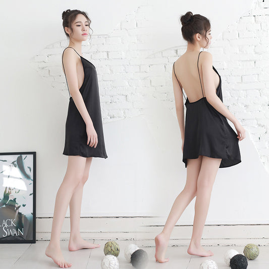 Adult simulation silk suspender skirt