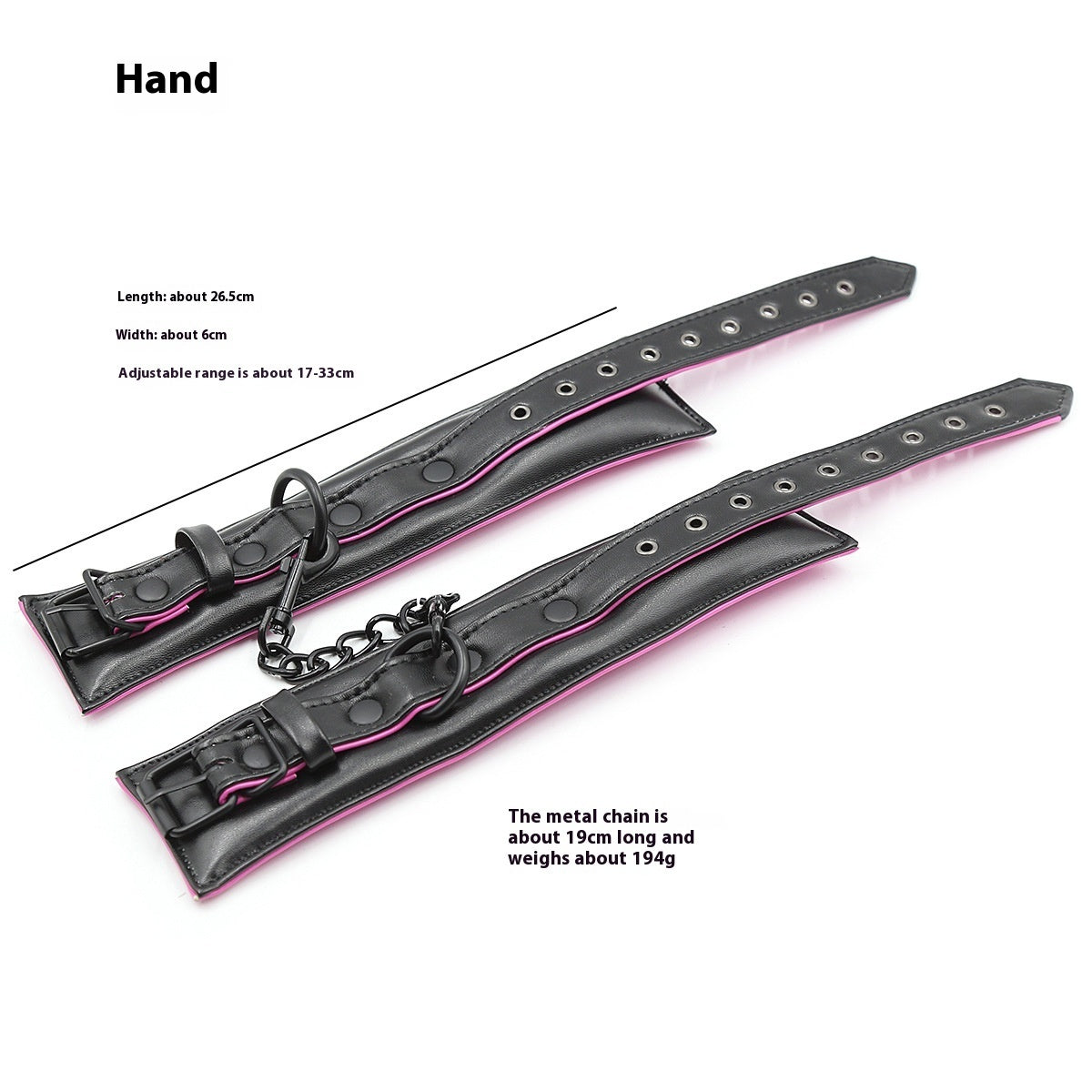 Sex Adult Supplies Binding Hand And Neck Cuff Leather Couple Alternative Training Toys Binding Buckle