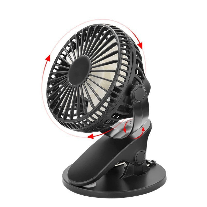 New Style Brushless Clip Small Fan USB Mini Mute Portable Stroller Rechargeable Desktop Small Fan