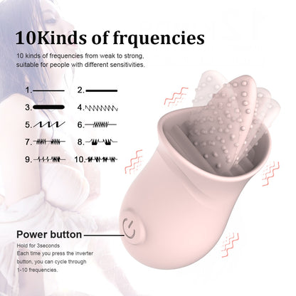 Soft Tongue Licking Vibrator G spot Clitoral Stimulator Mini Clit Sex Toys for Women Rechargeable Nipple Female Masturbator