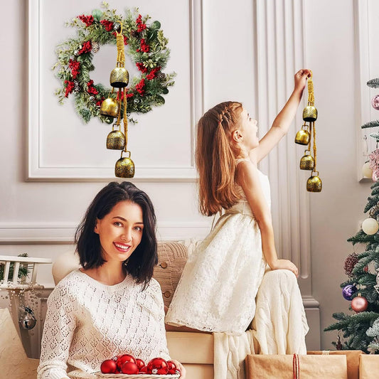 Retro Metal Bell Garden Courtyard Christmas Decorations