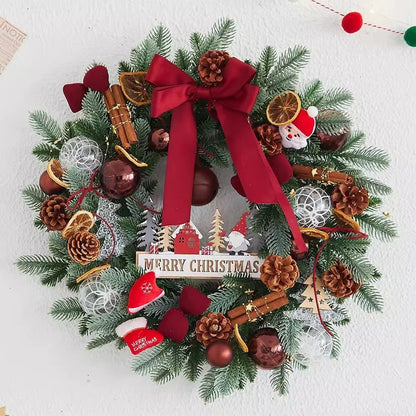 Christmas Wreath High-end Decorations Bow Pine Cone Christmas Ball