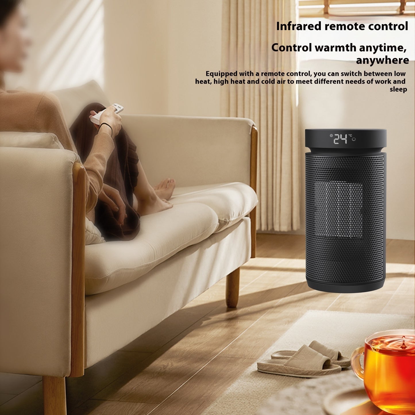 Household Quick-heating Heater Intelligent Remote Control PTC Heater