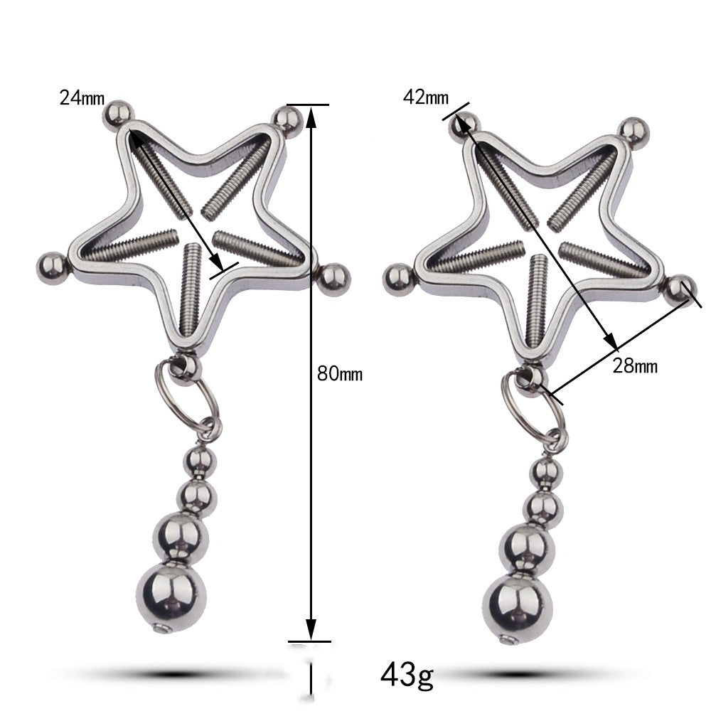 Metal Toys Silver Nipple Clamp Crab Butterfly Clip Pendant Silver Calabash Pendent