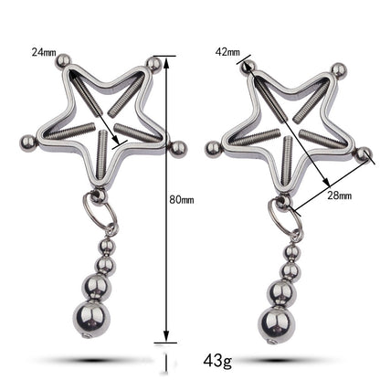 Metal Toys Silver Nipple Clamp Crab Butterfly Clip Pendant Silver Calabash Pendent