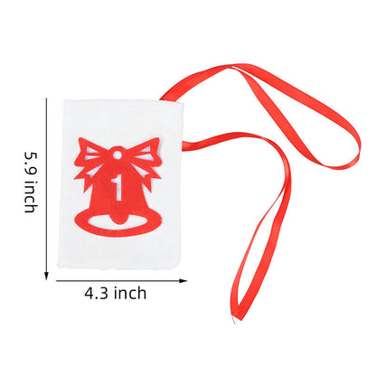 Christmas 11x16cm Hanging Countdown Calendar Bag
