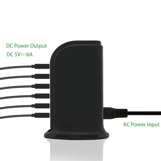 30W Vertical Universal Multi Port USB Charger