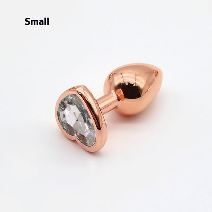 Heart-shaped Small Size Rose Gold Metal Women's Adult Products