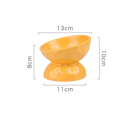 Ceramic Cat Bowl With High Feet To Protect Cervical Vertebrae Pets