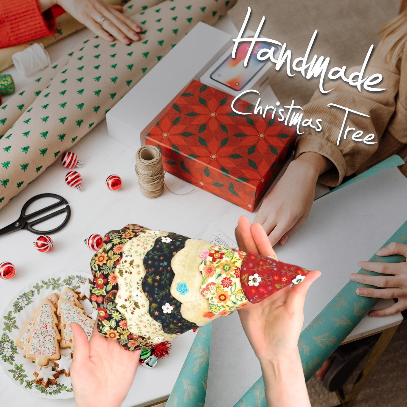 Handmade Christmas Tree Quilt Cover Ruler Christmas Pattern Quilting Template