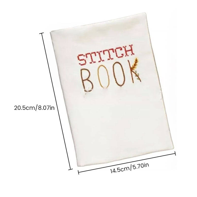 DIY Imitation Linen Sewing Book with Embroidery. Personalize, Improve Skills. Portable