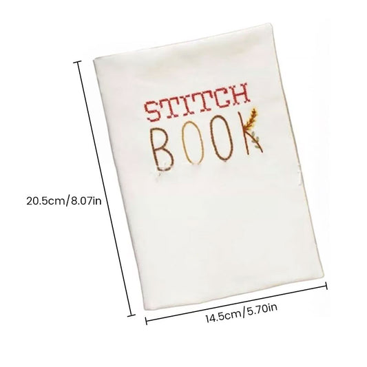DIY Imitation Linen Sewing Book with Embroidery. Personalize, Improve Skills. Portable