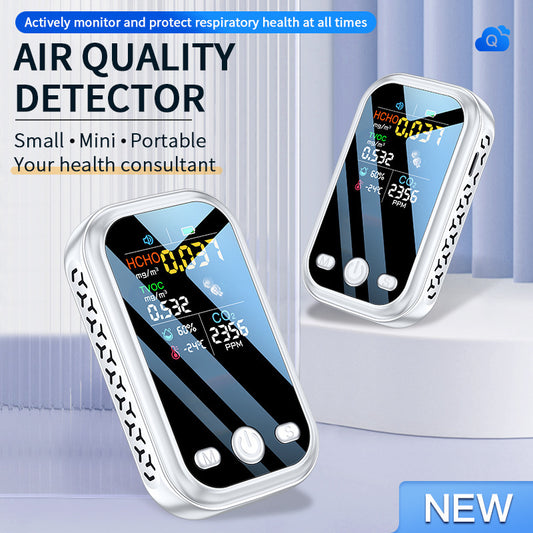 Handheld Portable Air Quality Detector With Indoor Temperature And Humidity