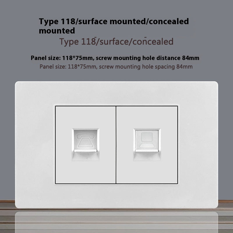 118 Type White 16A Israel Socket Panel