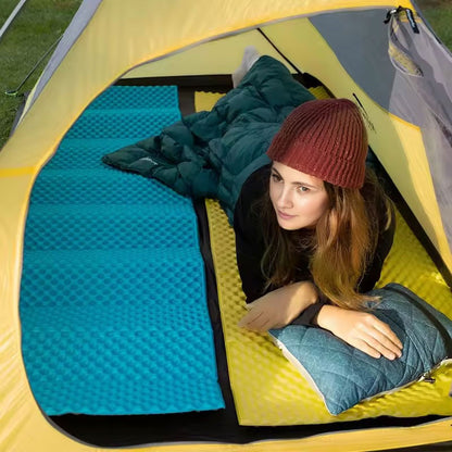 Thicken Egg Mattress. Foldable Camping Pad with Aluminum Membrane for Moisture-Proof. IXPE Foam Pad