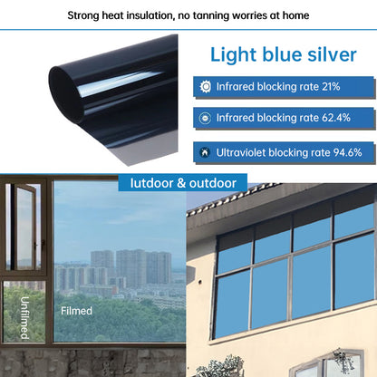 One - Way Window Privacy Film   Static Cling, Self - Adhesive Vinyl   Blocks UV, Insulates & Controls Heat