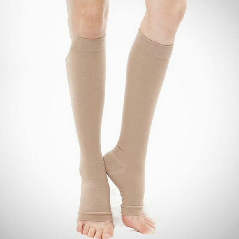 Mid Tube Bag Open Toe Compression Socks Stretch Shank Protection