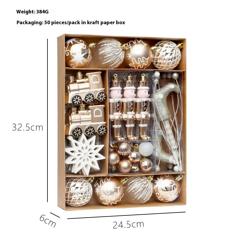 Christmas Decorations 6CM Painted PET