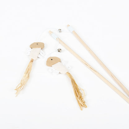 Pet Funny Cat Stick Wooden Cat Toy Pet Toy
