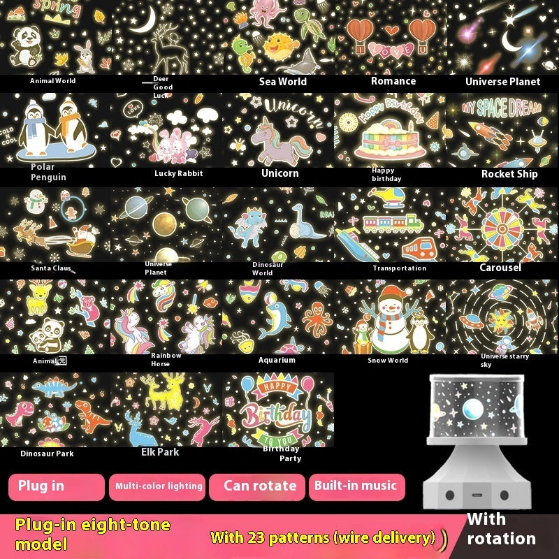 Creative Star Light Projection Lamp Bluetooth Stereo Luminous Toy