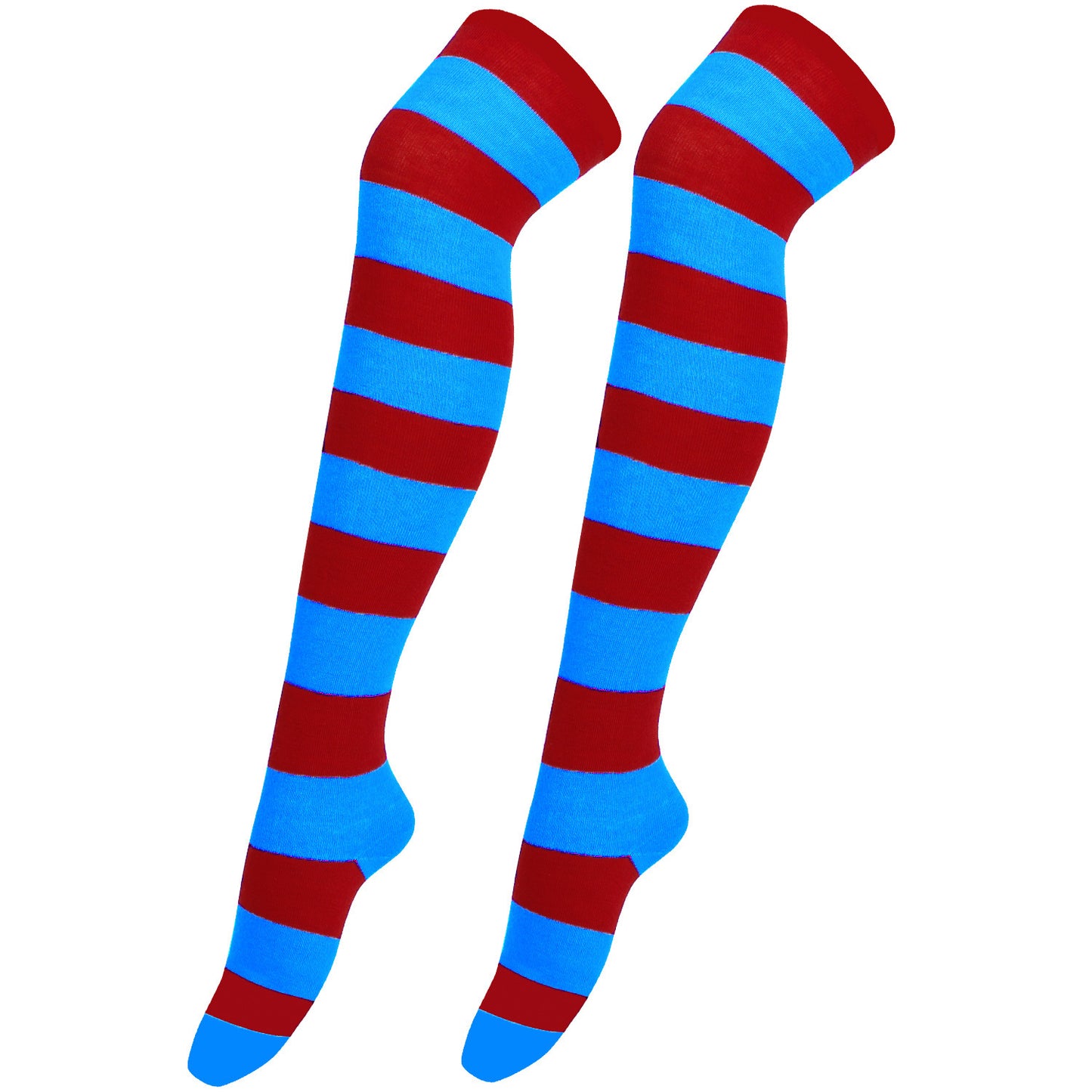 Striped Socks Hold-ups Women Over The Knee Halloween