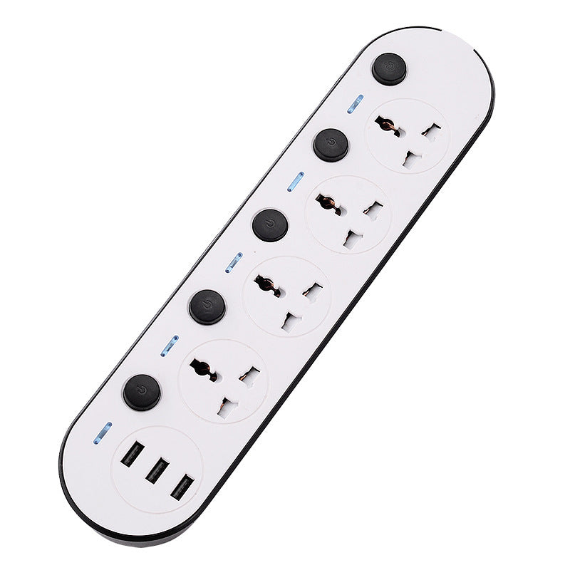 Multi-switch European Standard American Standard British Standard USB Power Strip Socket Household Plug Board Multi-port Fast Charging