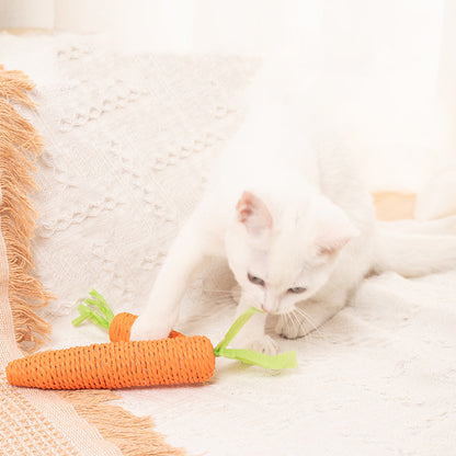 Cat Toys Carrot Bites Paper Toys Ringing Stones Cat Sticks Self Hi Tooth Grinding Sticks Interactive Pet Products