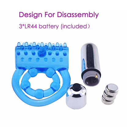 Novelty toy male longer lasting sex crystal penis cock vibrator ring vibrating sexy toys