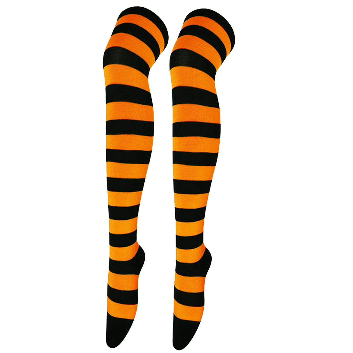 Striped Socks Hold-ups Women Over The Knee Halloween