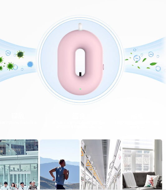 Carry an air purifier with you