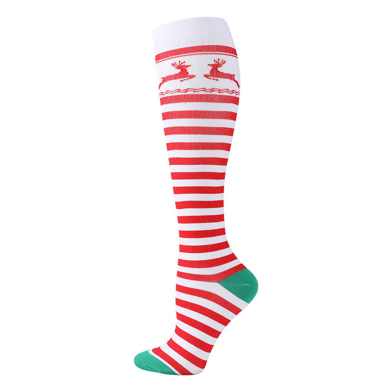Men's And Women's Fashion Simple Christmas Sports Compression Socks