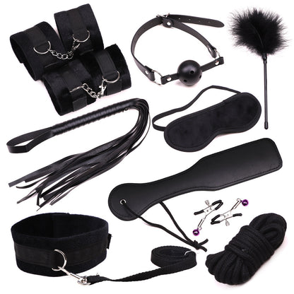 Sex Toys Plush 10-Piece Set Bundled And Bound Alternative Adult Products Couple Flirting Set