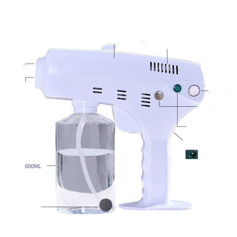 Rechargeable wireless disinfection nano blue sprayer